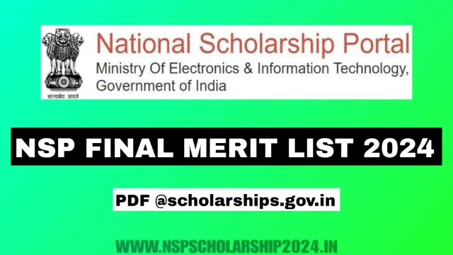 NSP Final Merit List 2024