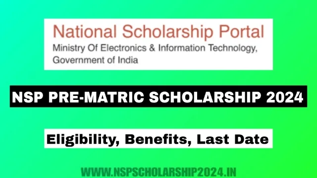 NSP Pre-matric Scholarship 2024