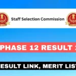 SSC Phase 12 Result 2024 Link